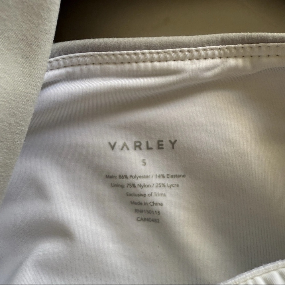Varley White Pleated Tennis dress romper - Picture 5 of 13